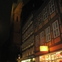 夜の旧市街とマルクト教会
